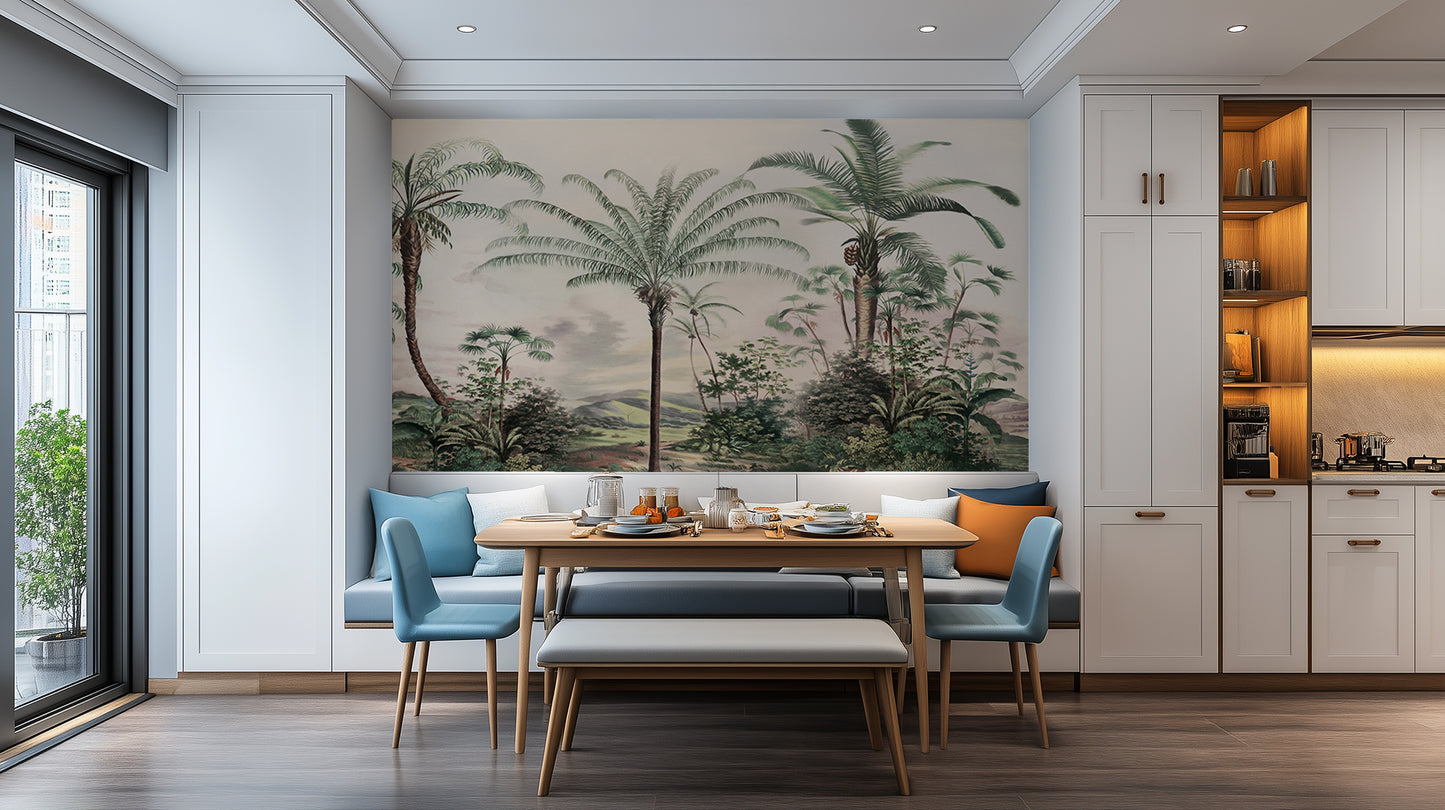 Tropical Palm Serenity wall mural - XWALLX