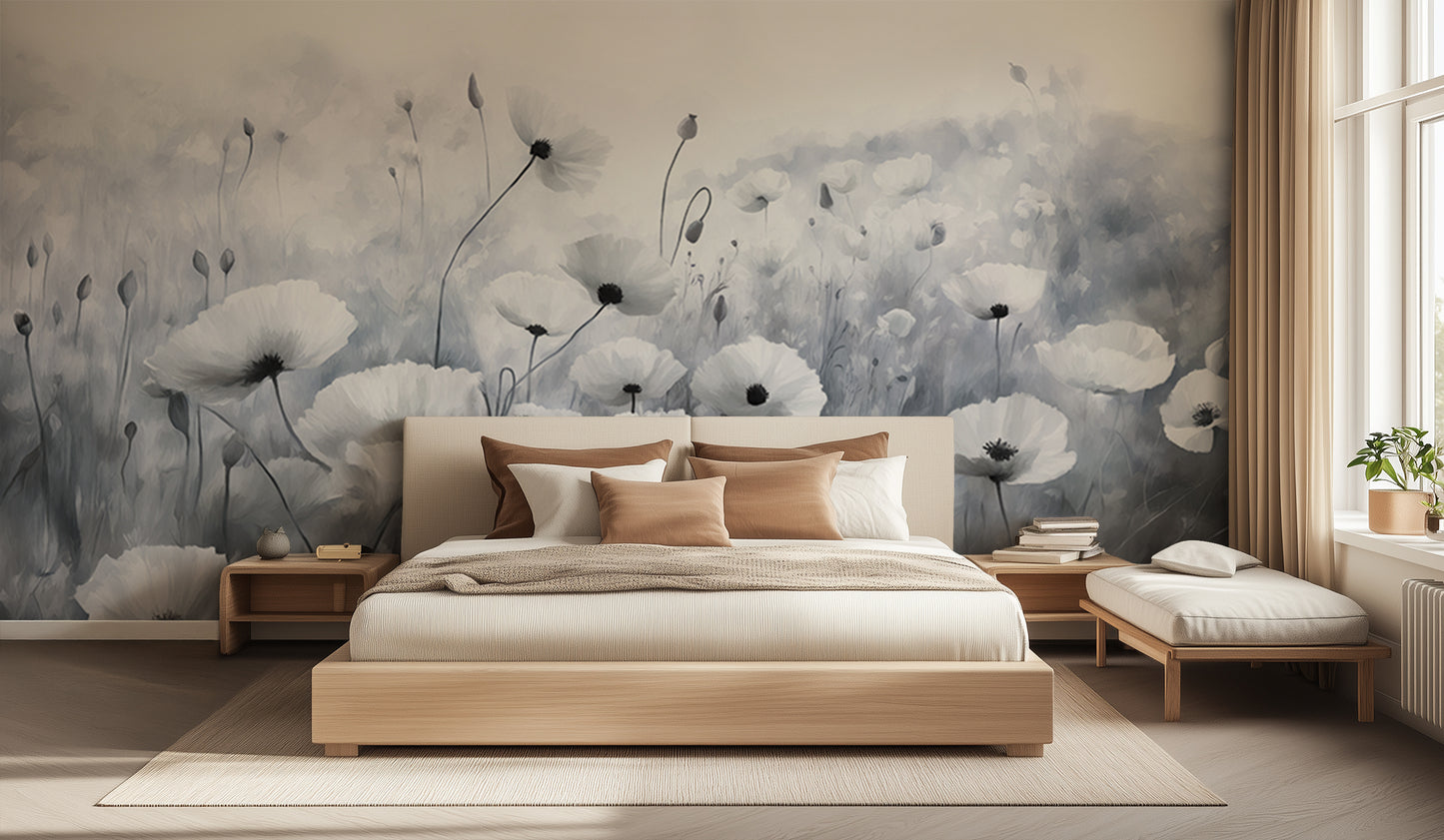 Misty Poppies Dreamscape wall decor - XWALLX