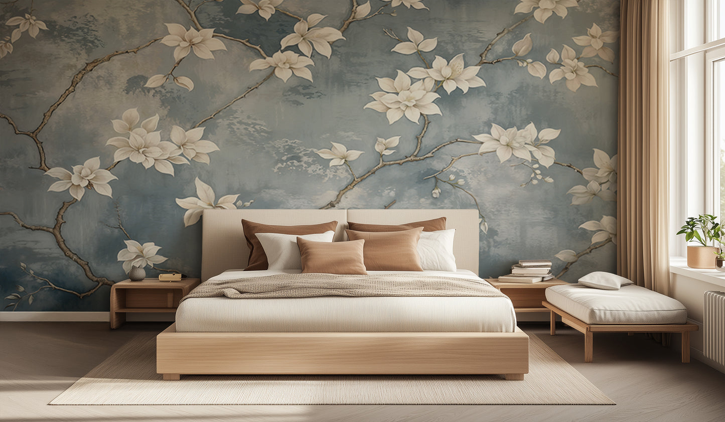 White Magnolia Bloom wall decor - XWALLX