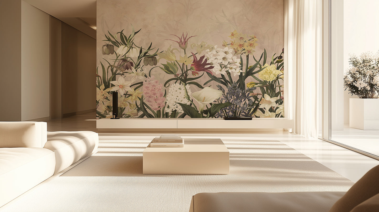 Heirloom Floral Display wall mural Mural wallpaper - XWALLX