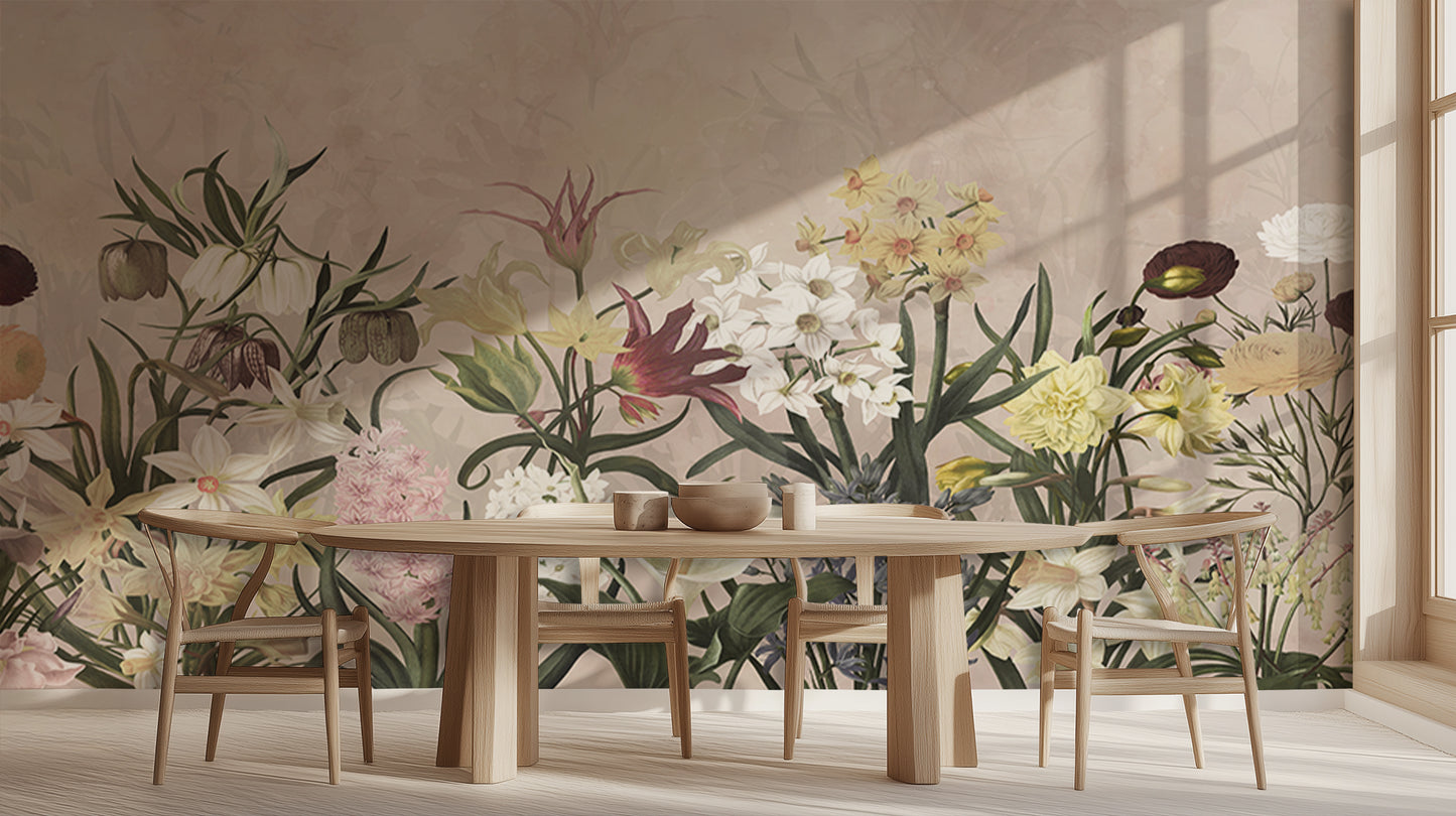 Heirloom Floral Display wall mural Mural wall art - XWALLX