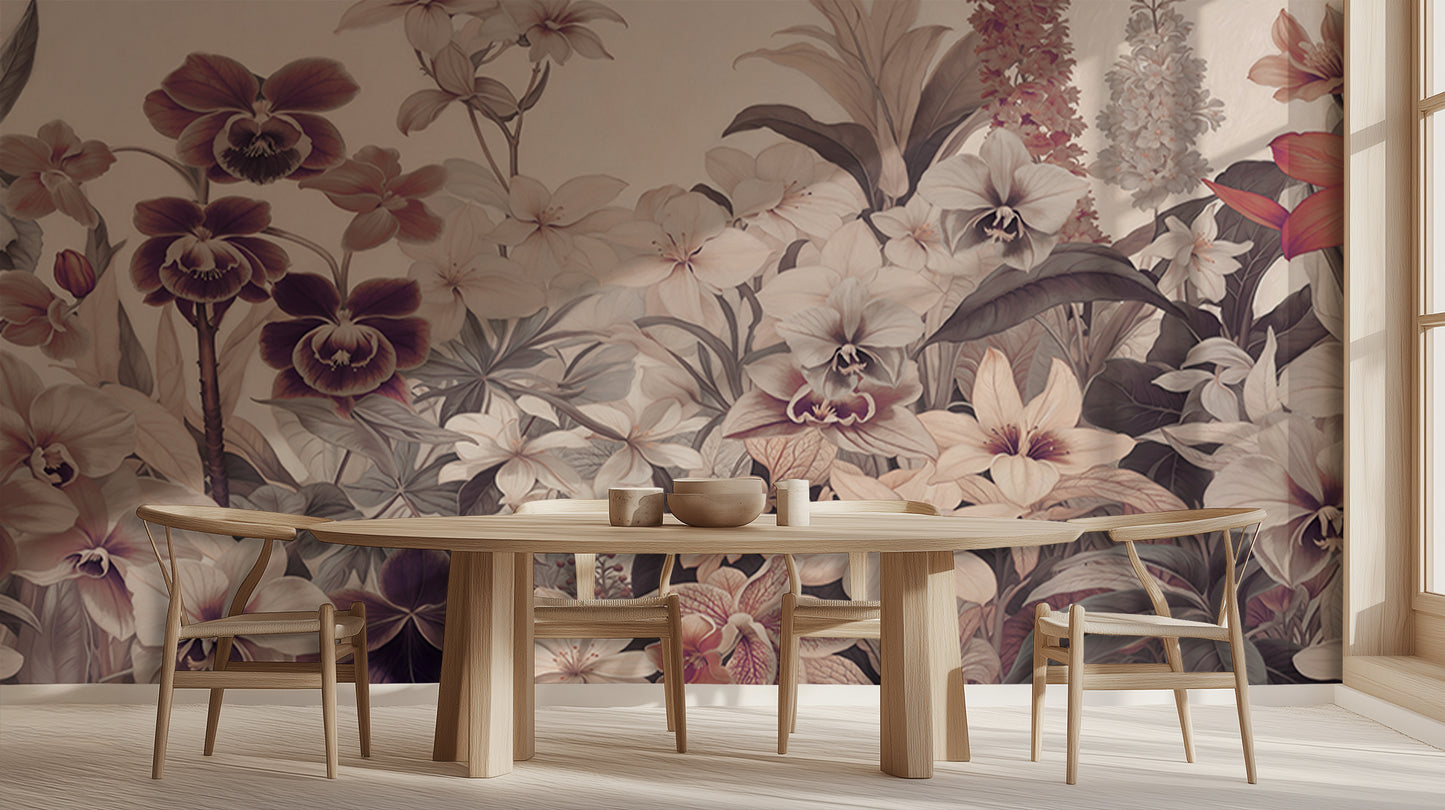 Muted Orchid Flora wall art - XWALLX