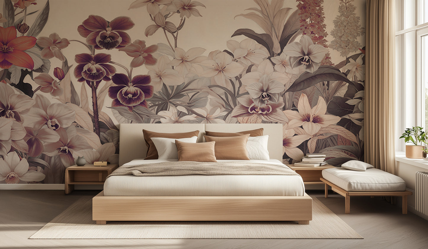 Muted Orchid Flora wall decor - XWALLX