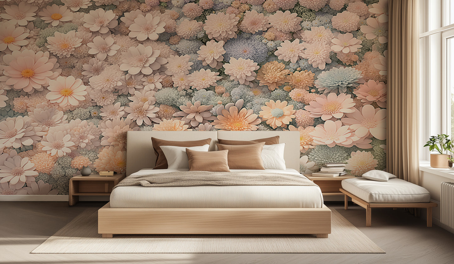 Soft Pastel Bloom wall decor - XWALLX