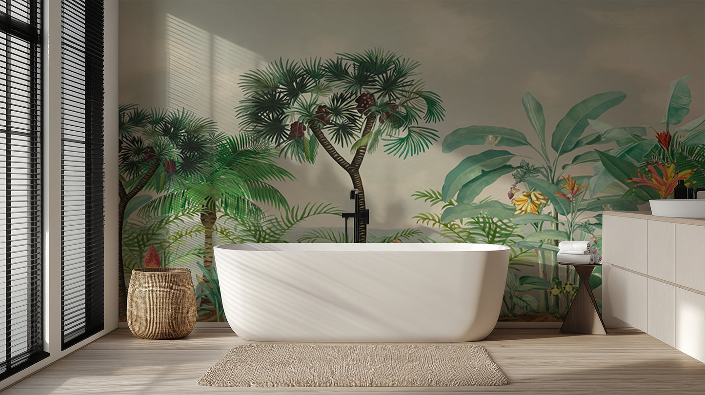 Exotic Jungle Flora wallpaper mural - XWALLX