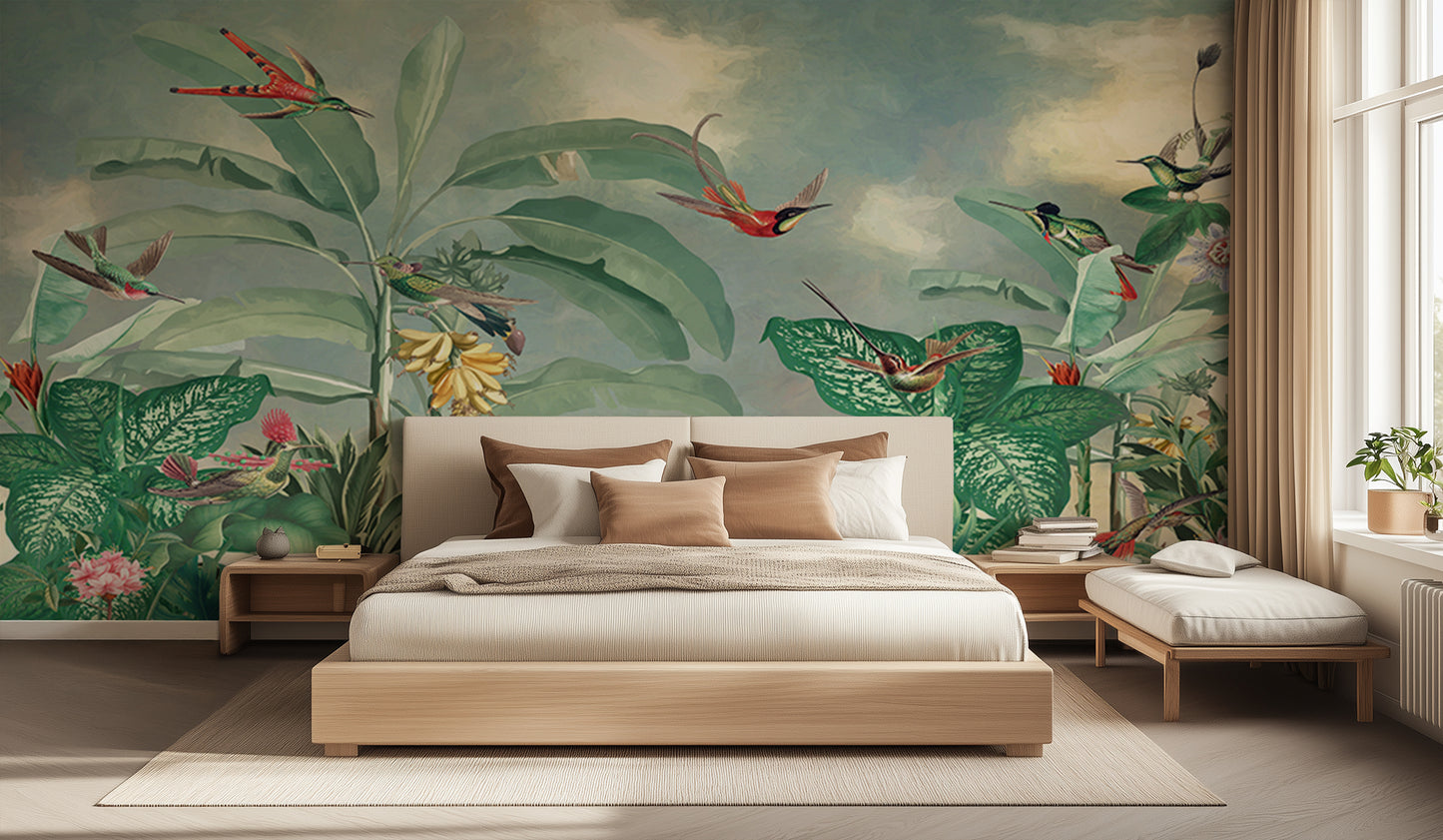 Hummingbird Paradise Tropical wall decor - XWALLX