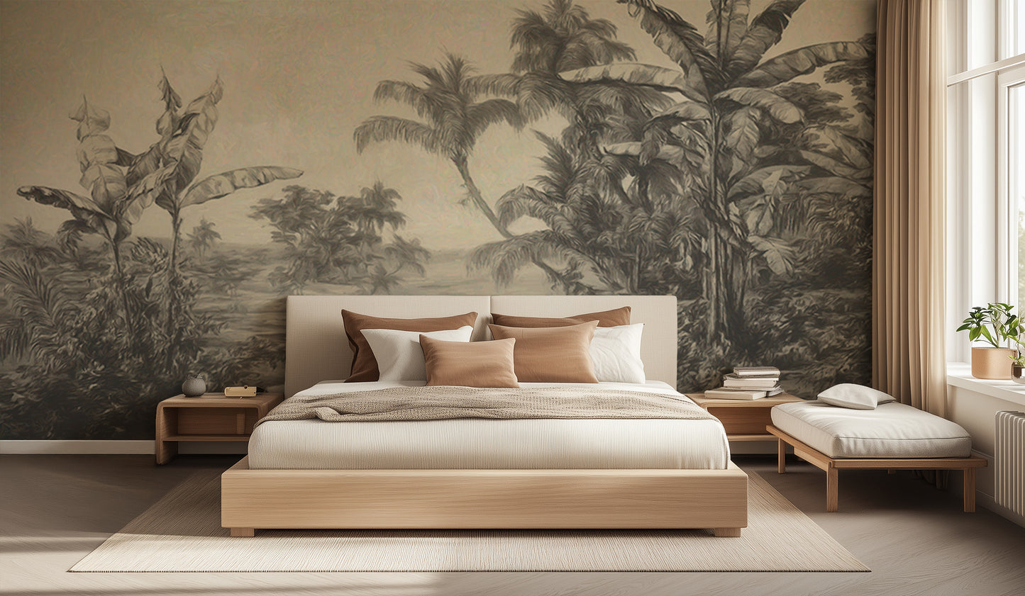 Monochromatic Jungle Canopy wall decor - XWALLX