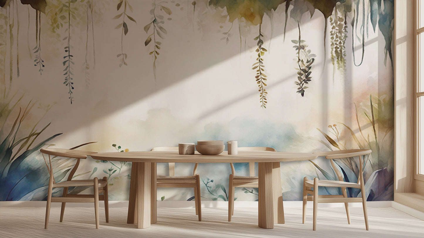 Whimsical Watercolor Greenery wall art - XWALLX