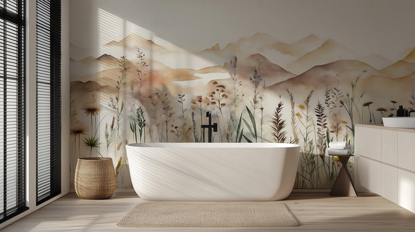 Floral Serenity Meadow wallpaper - XWALLX