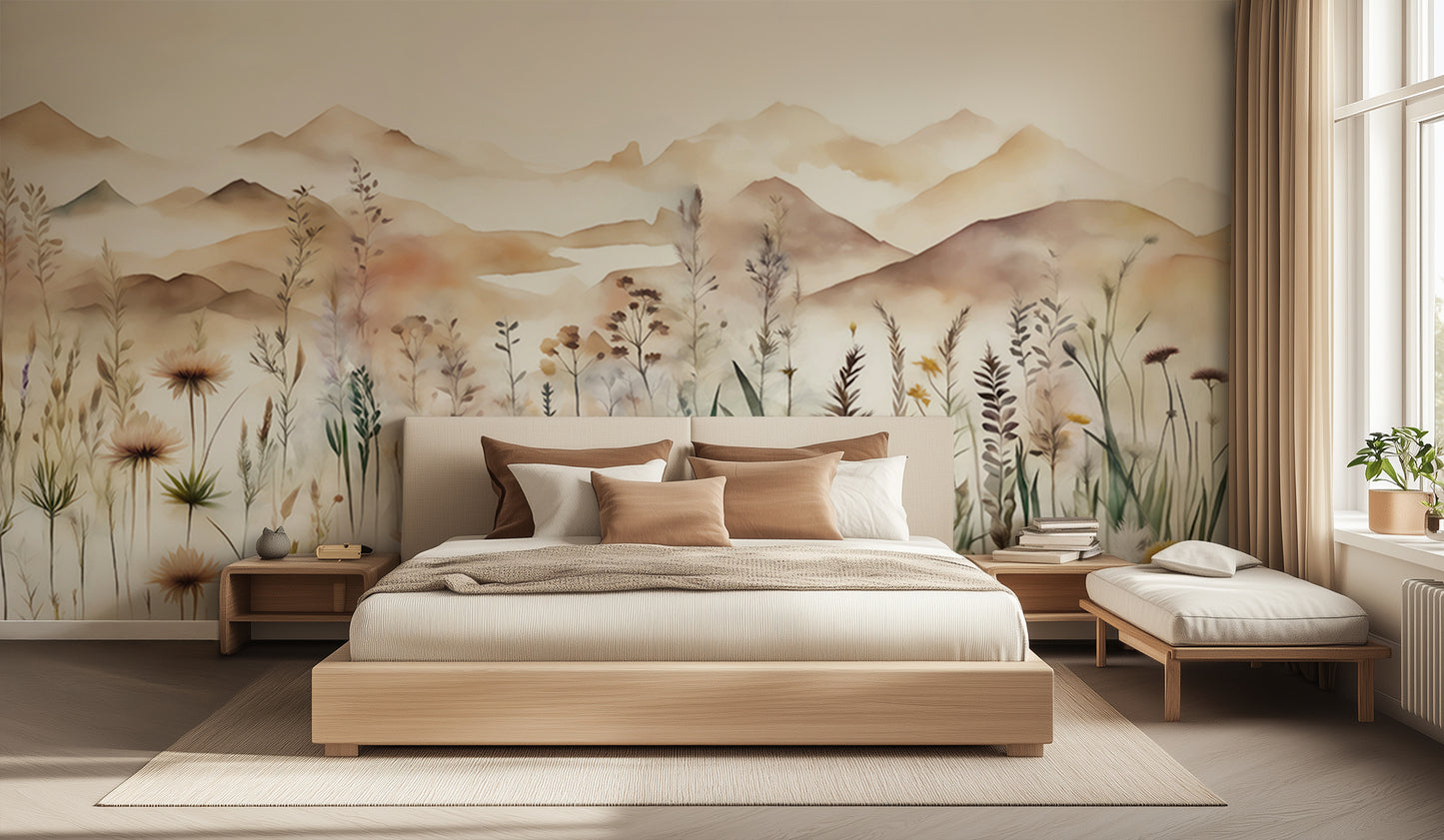 Floral Serenity Meadow wall art - XWALLX