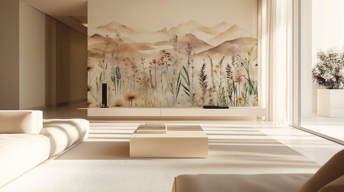 Floral Serenity Meadow wall decor - XWALLX