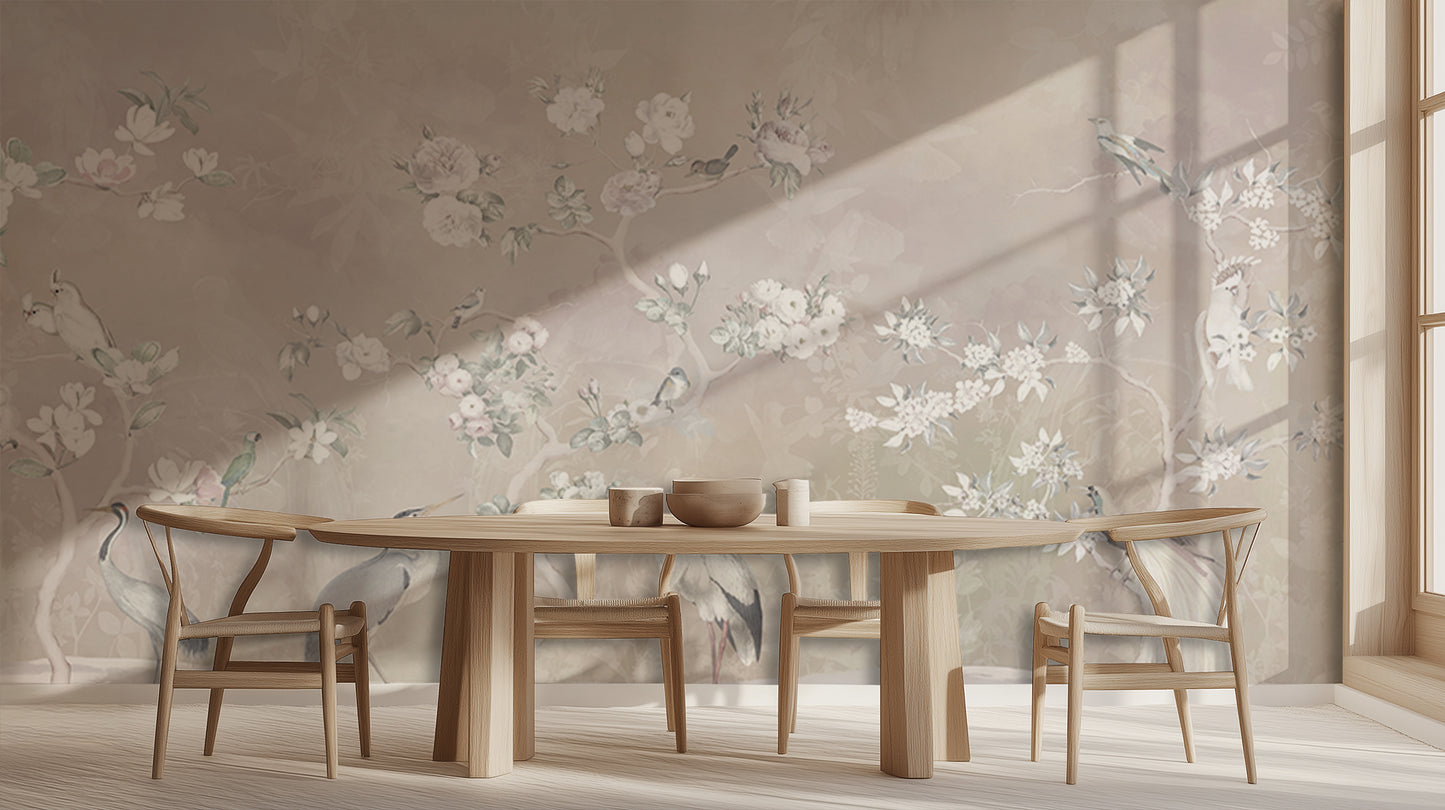 Delicate Floral Birds wallpaper - XWALLX