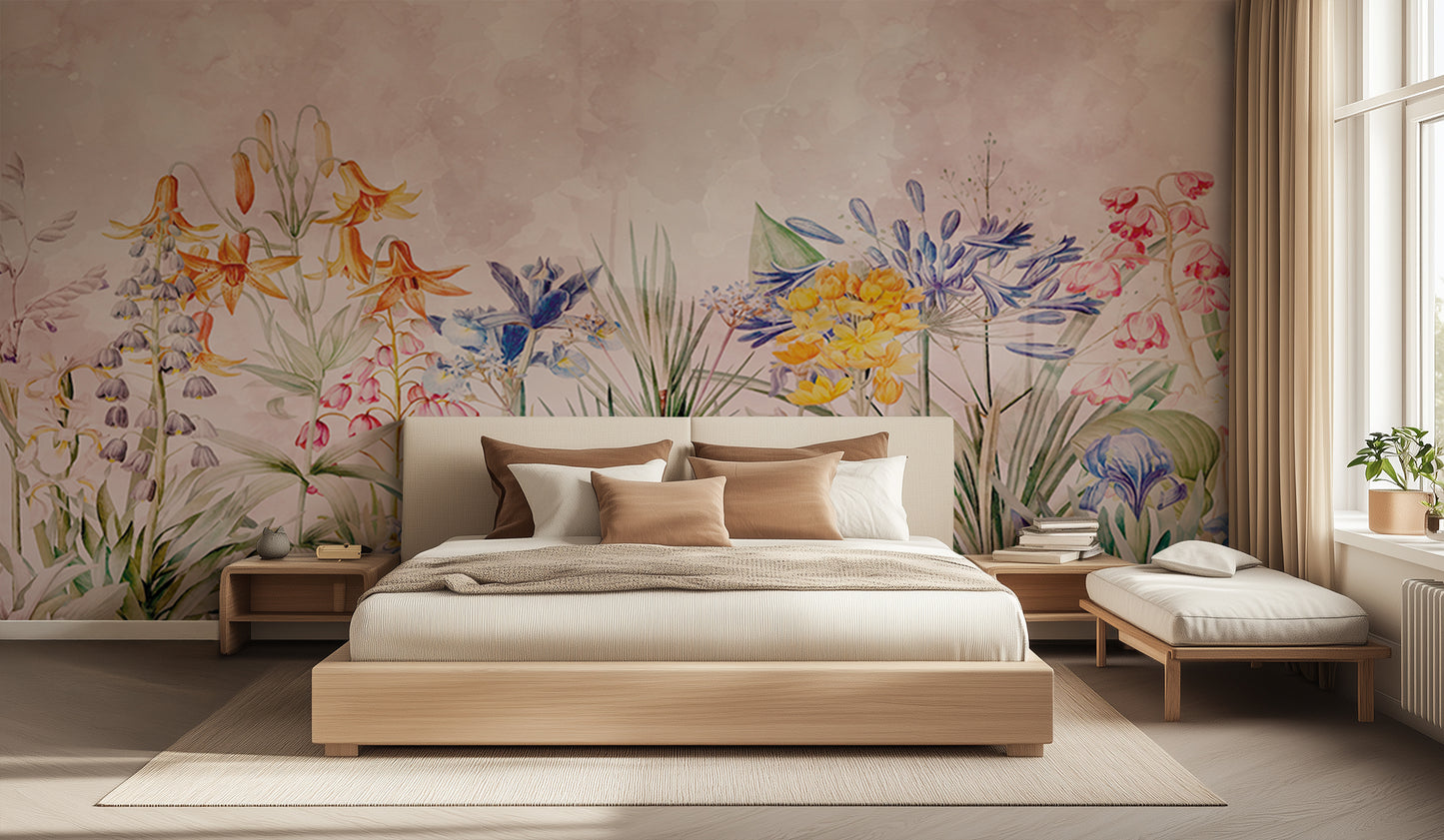 Vibrant Floral Paradise wall decor - XWALLX