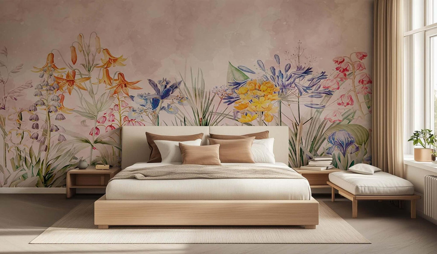 Vibrant Floral Paradise wall decor - XWALLX