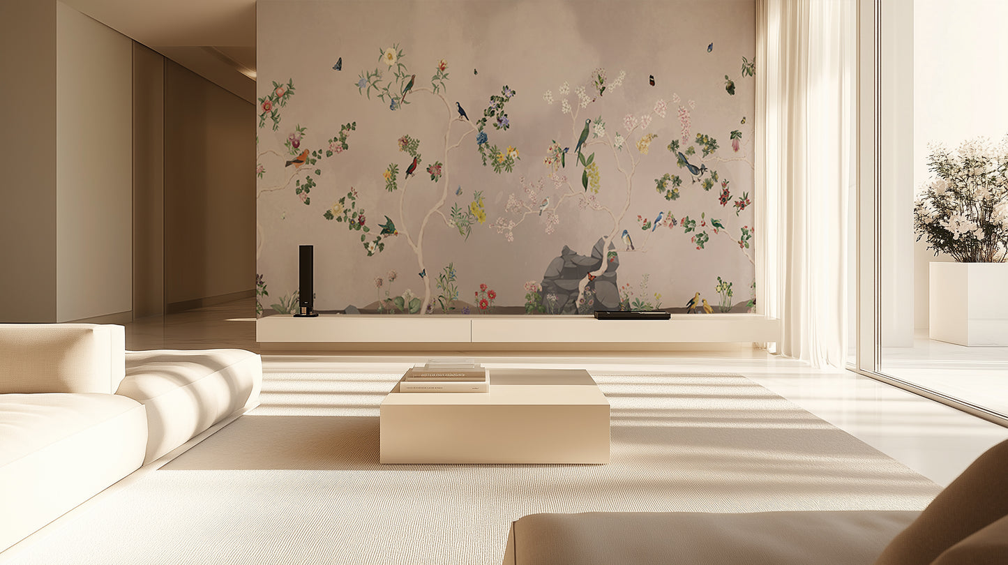 Chinoiserie Birds & Blossoms wallpaper - XWALLX