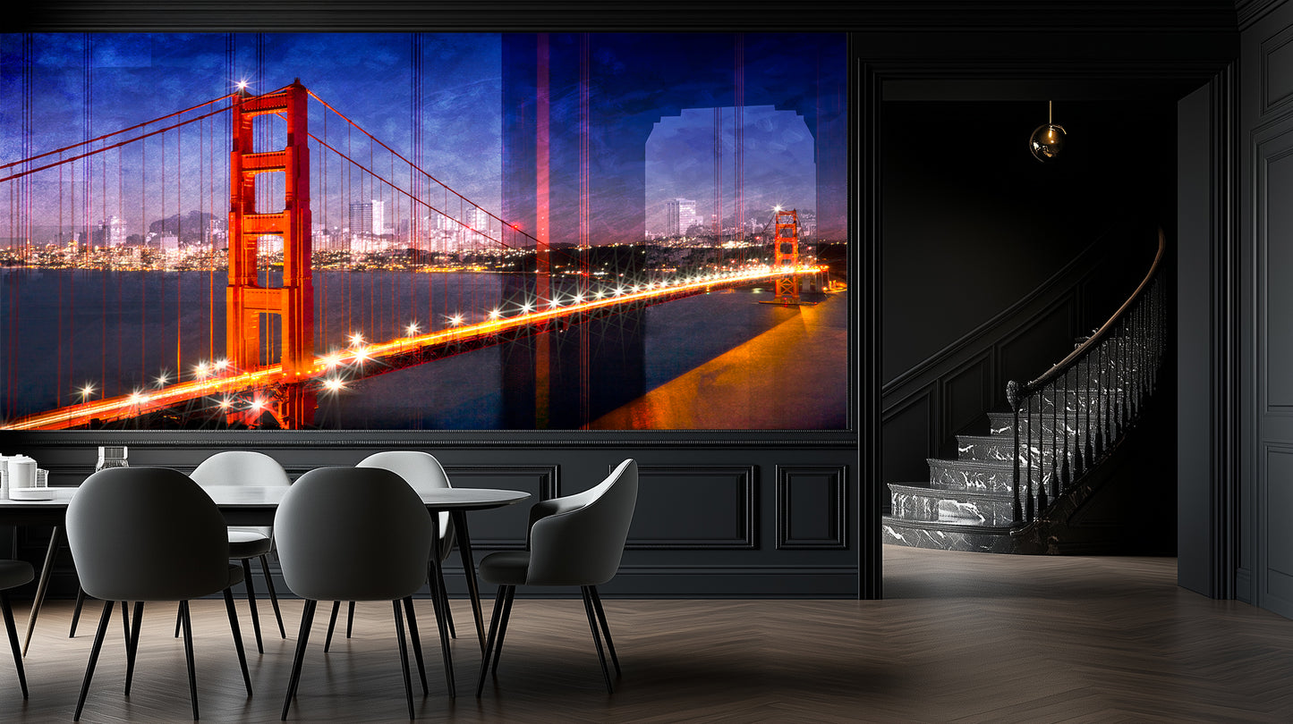 Golden Gate Nightscape wallpaper - XWALLX