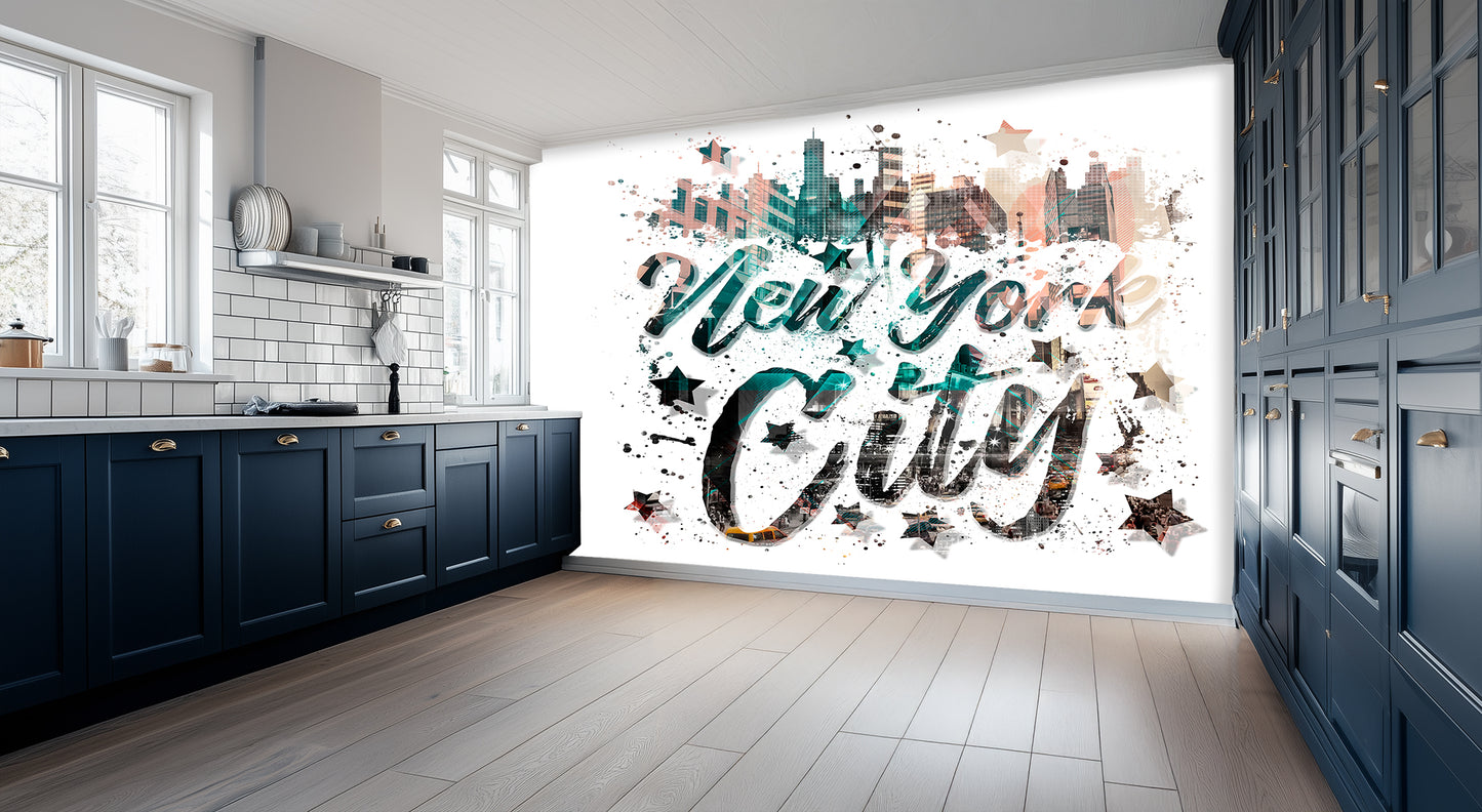New York City Script Urban wall art - XWALLX
