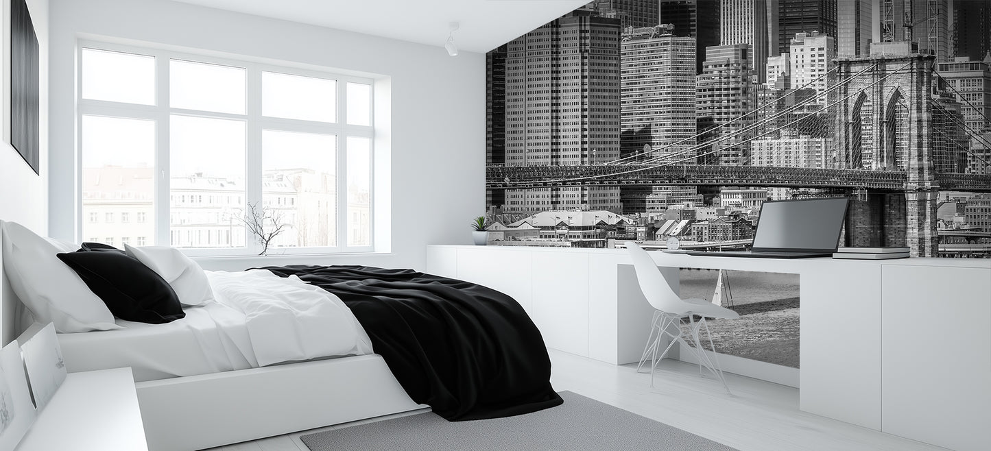 Brooklyn Bridge Monochrome City wallpaper - XWALLX