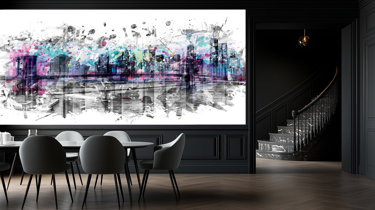 Abstract Cityscape Splatter wallpaper - XWALLX