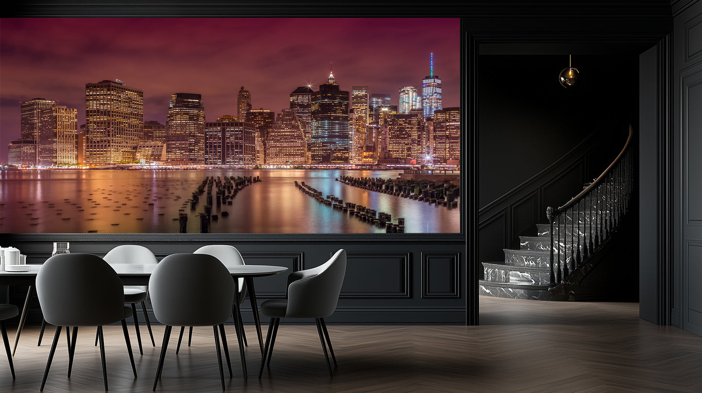 Manhattan Nightfall City wallpaper - XWALLX