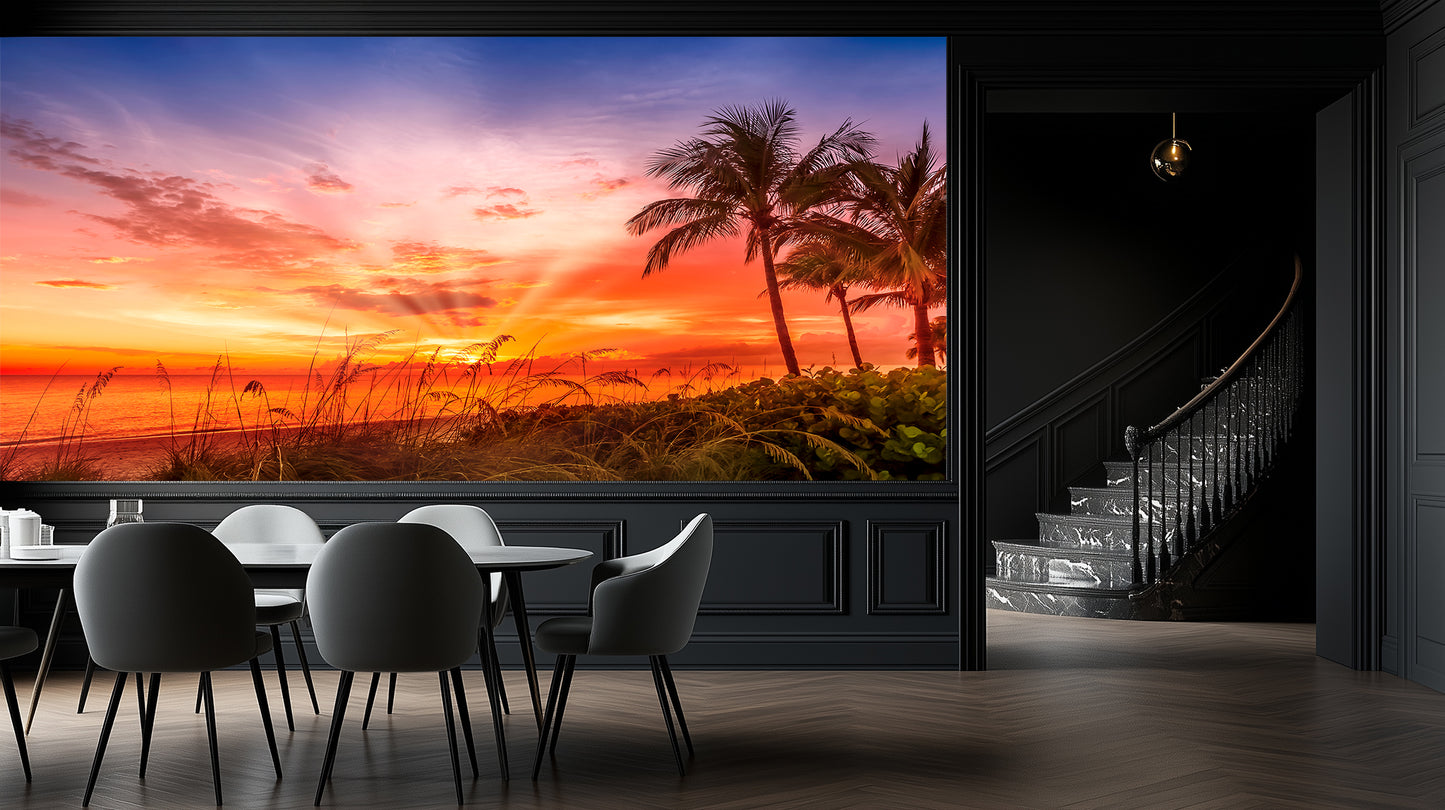 Vibrant Palm Sunset wallpaper - XWALLX