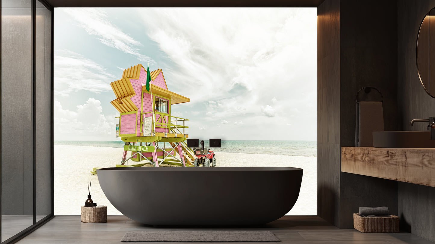 Miami Lifeguard Tower Beach wall mural - XWALLX