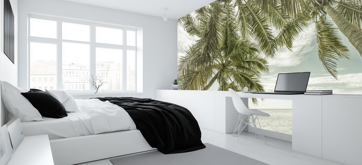 Tropical Bathtub Vista wallpaper mural - XWALLX
