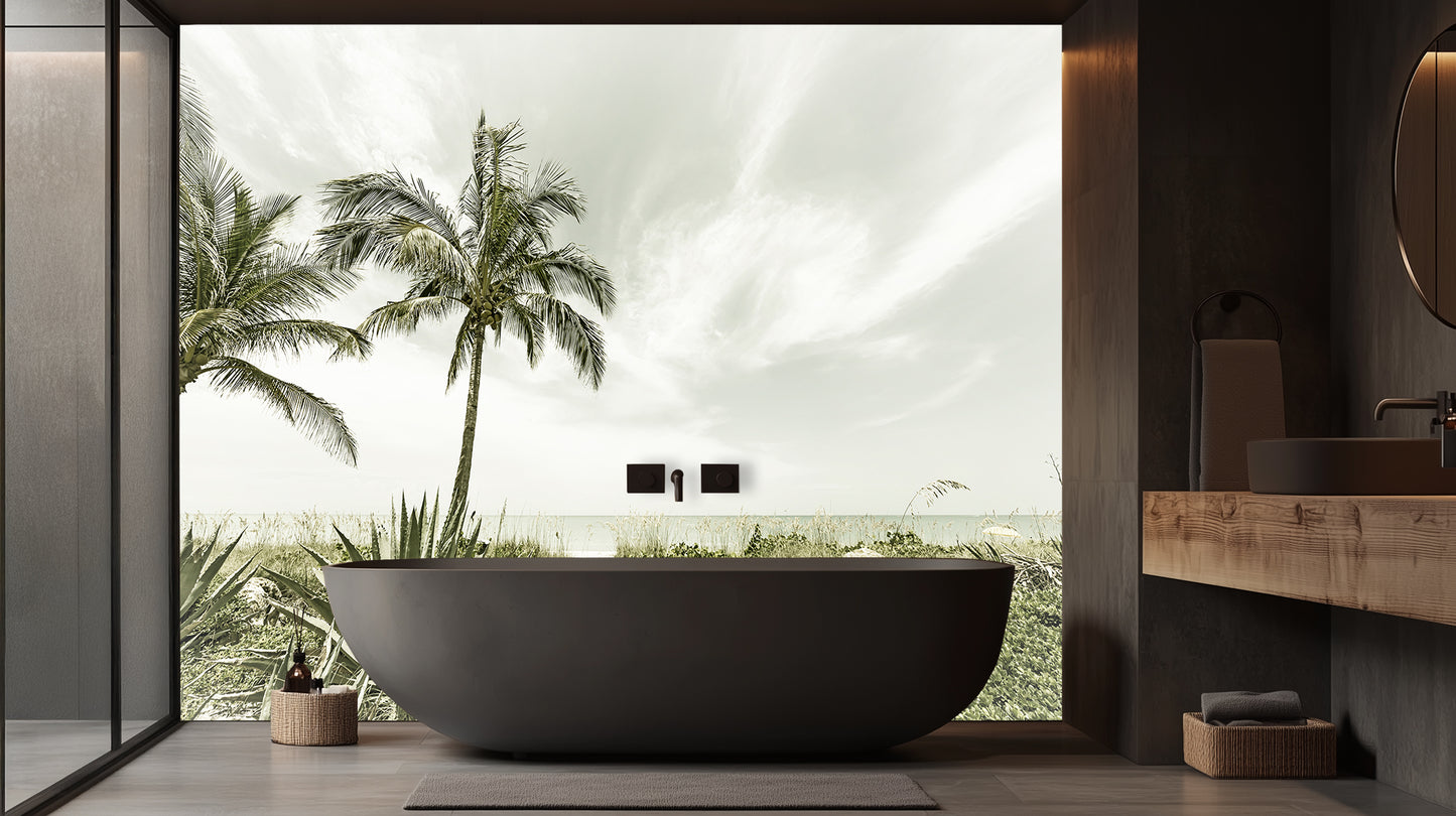 Oceanfront Bathtub Serenity wall mural - XWALLX