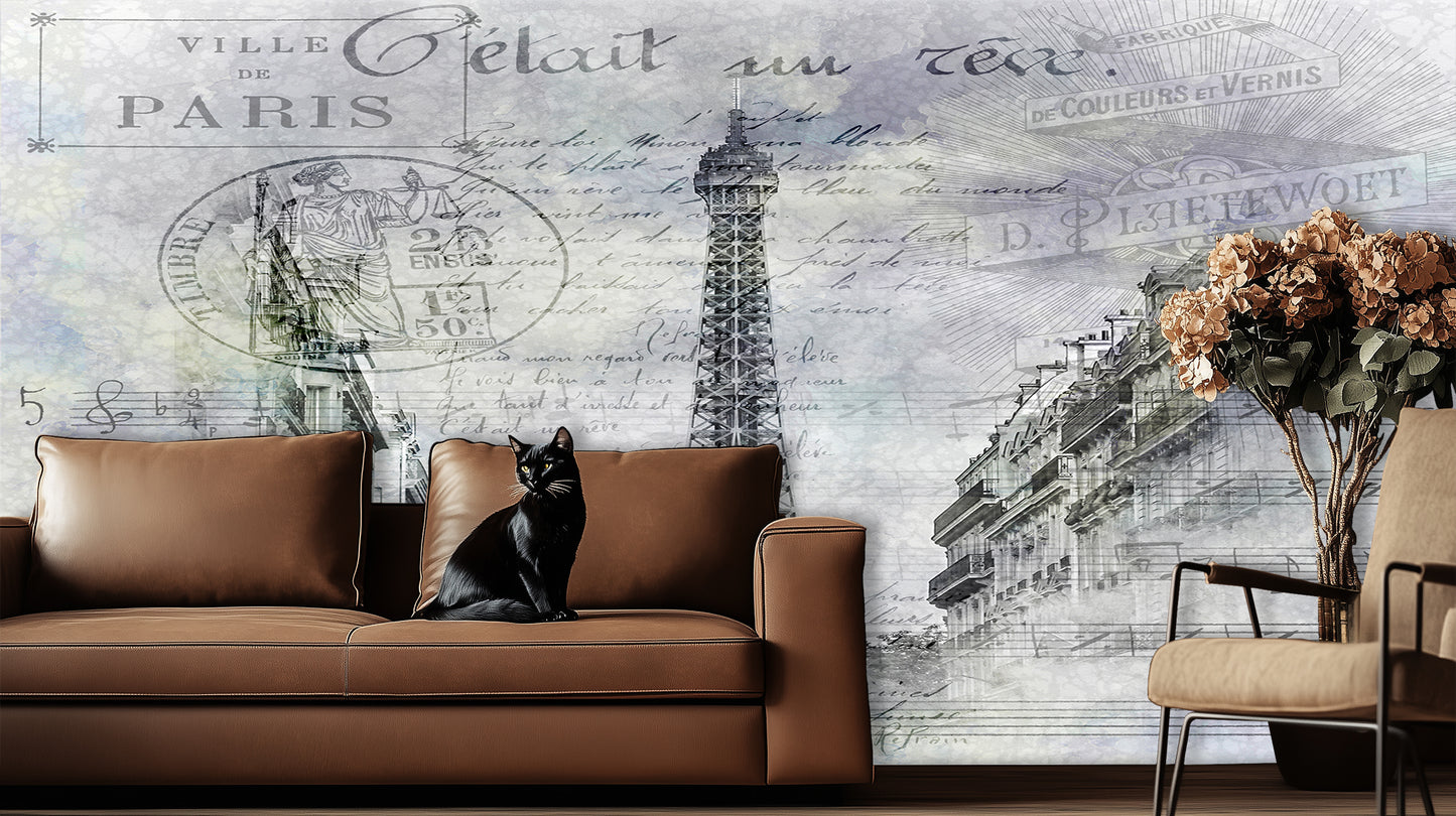 Parisian Eiffel Tower Script wall decor - XWALLX