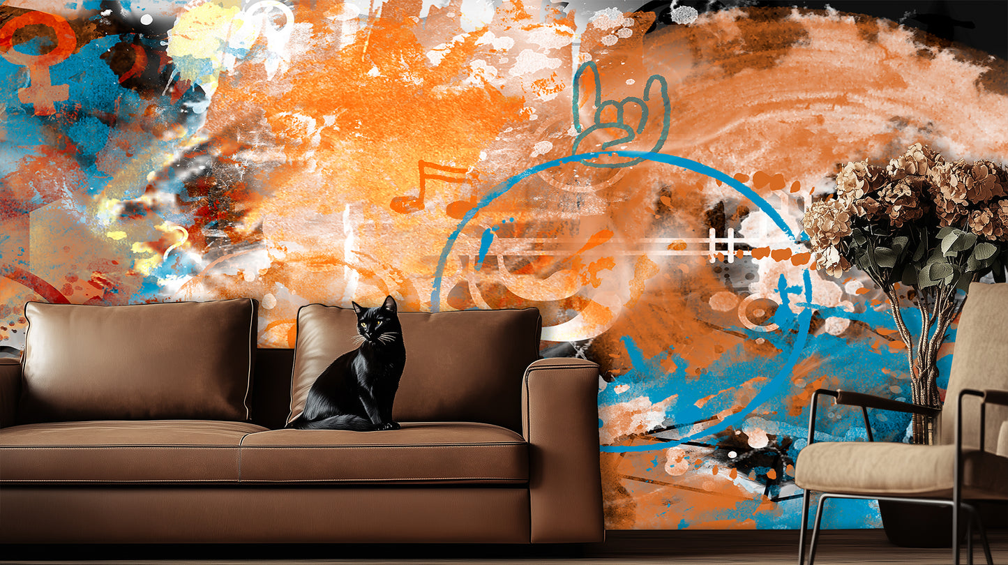 Rebellious Beat Abstract wall decor - XWALLX