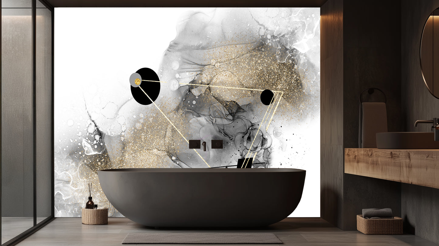 Gilded Ink Abstract wall mural - XWALLX