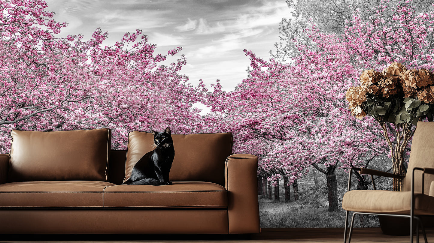 Pink Blossom Avenue wall decor - XWALLX