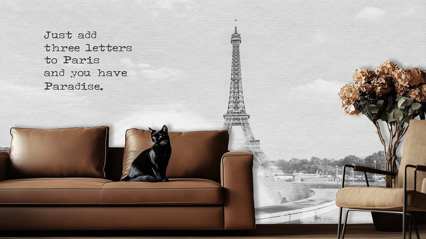 Paris Paradise Quote wall decor - XWALLX