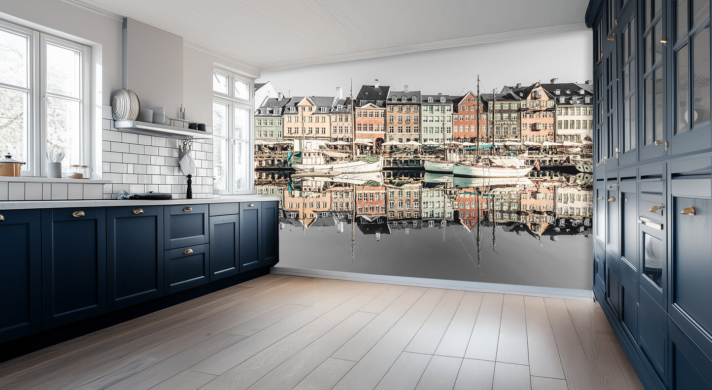 Nyhavn Reflection Harbor wall art - XWALLX
