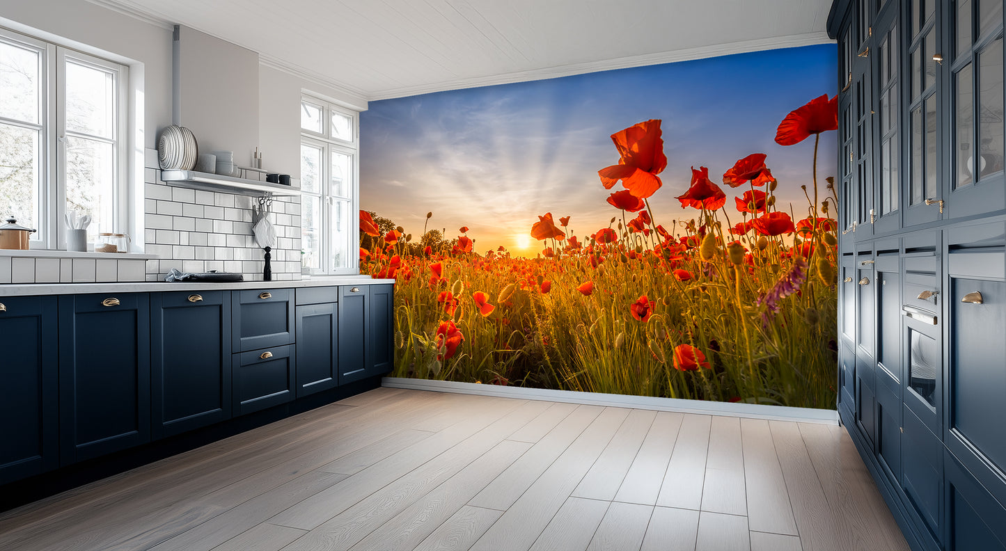 Golden Poppy Sunset wall art - XWALLX