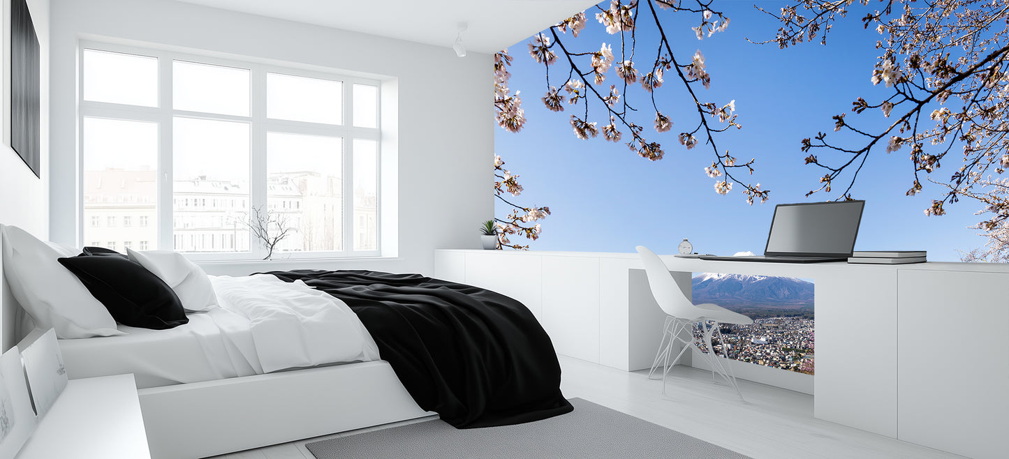 Cherry Blossom Serenity wallpaper mural - XWALLX