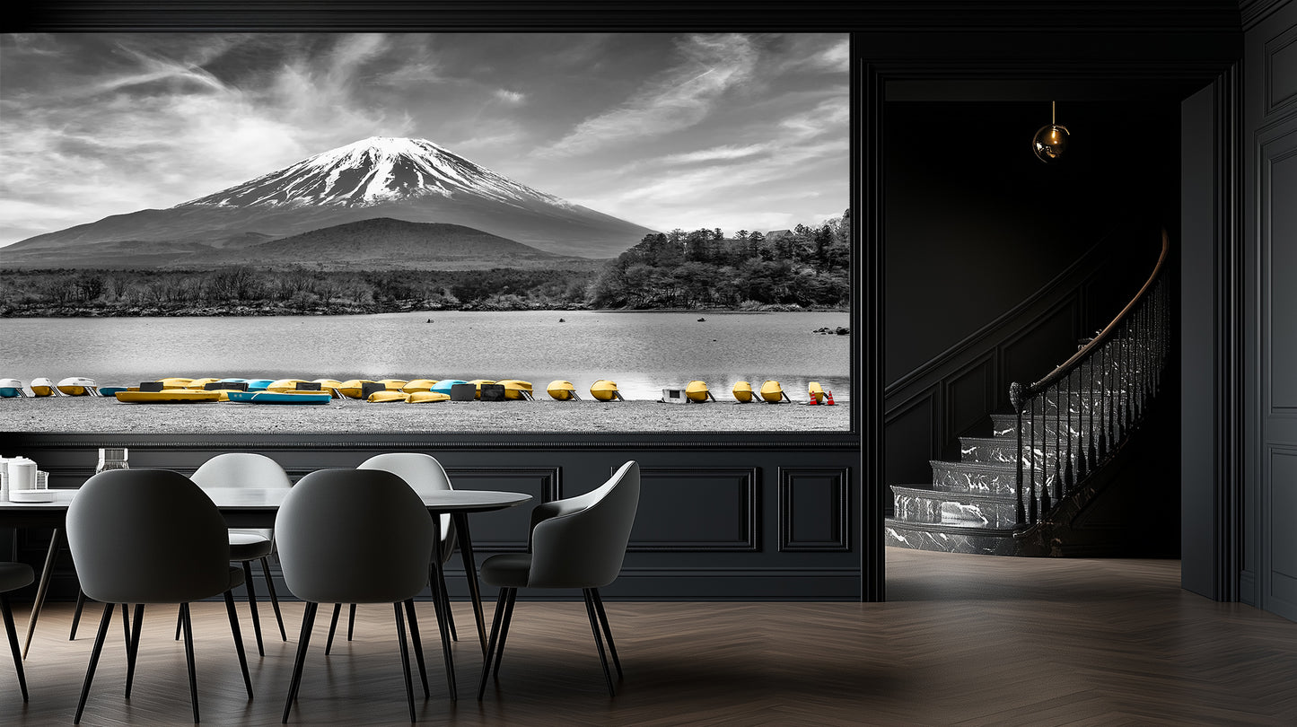 Majestic Fuji Mountain Monochrome wallpaper - XWALLX