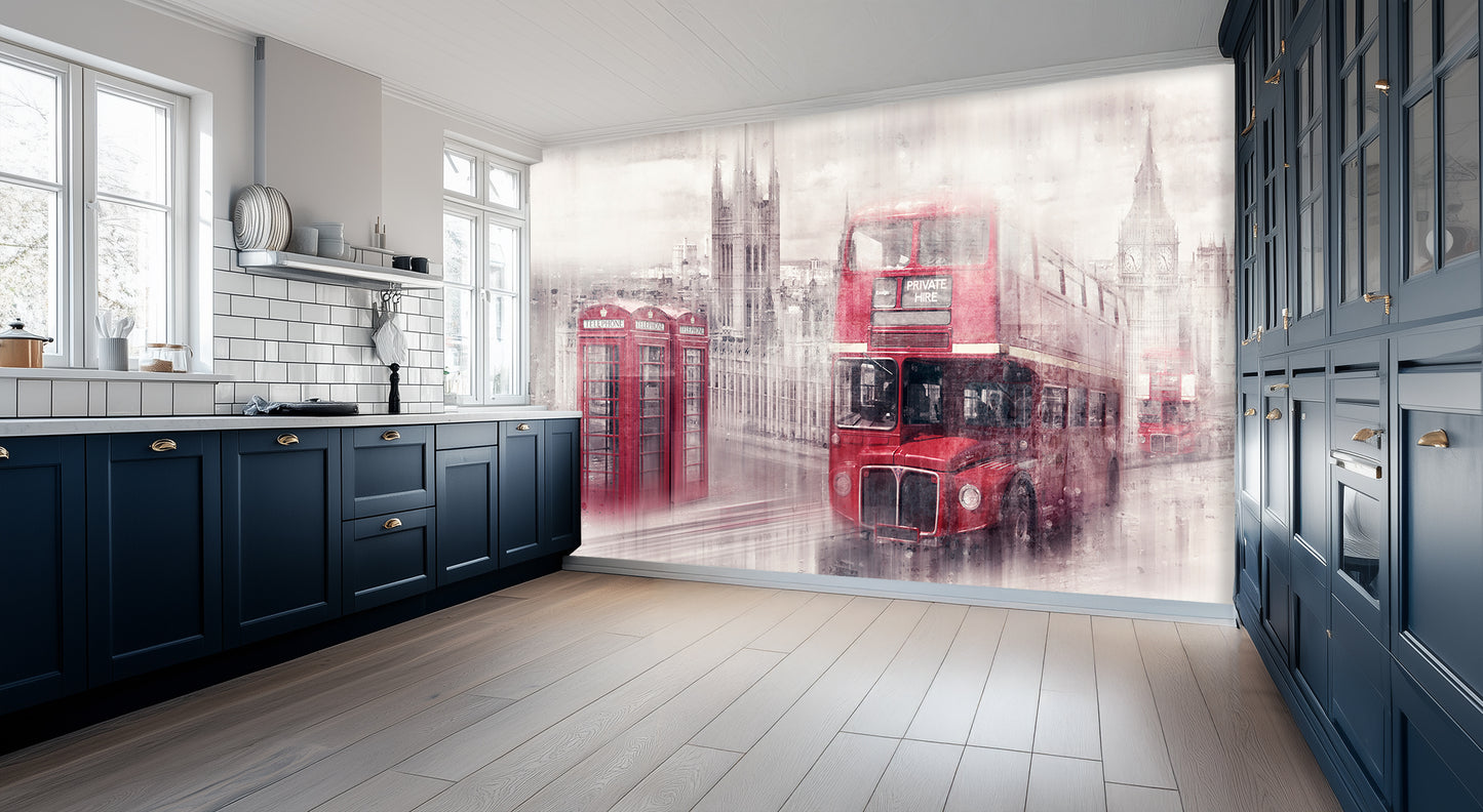Dreamlike London Red wall art - XWALLX