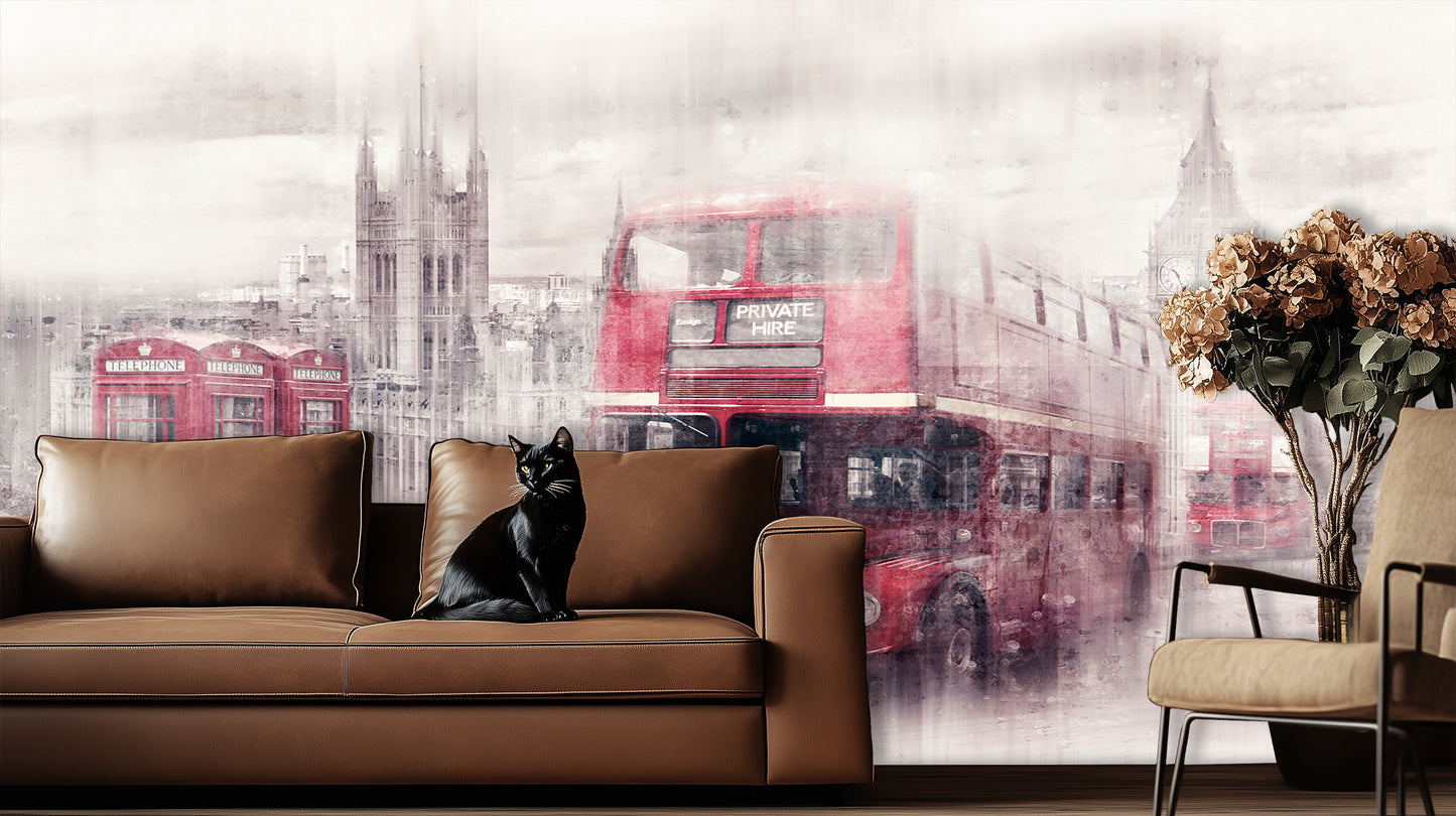 Dreamlike London Red wall decor - XWALLX