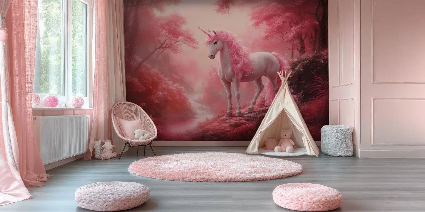 Pink Unicorn wallpaper mural - XWALLX