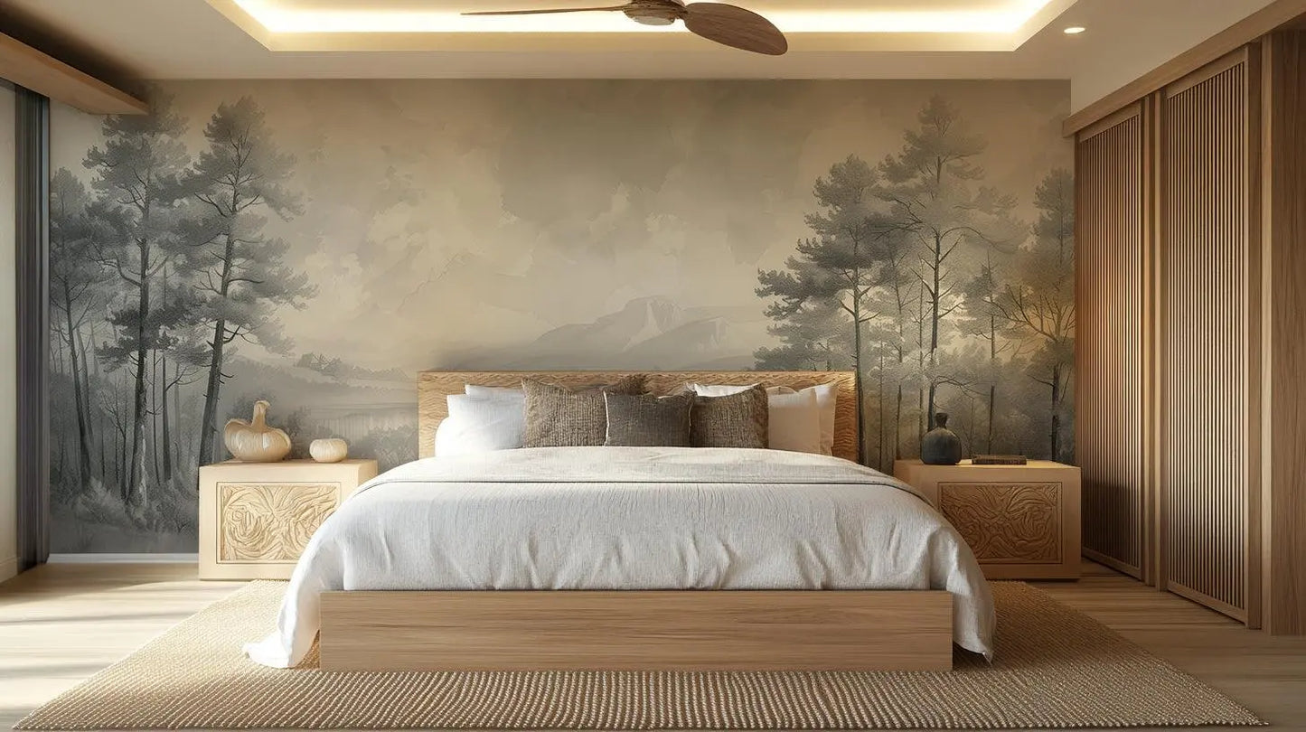 Grayscale wallpaper mural - XWALLX