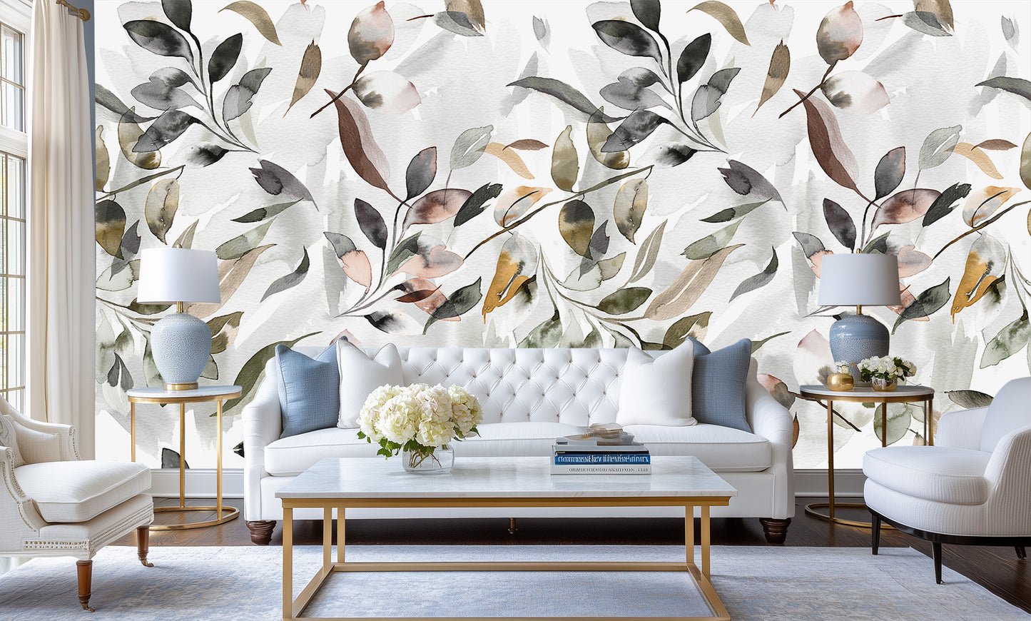 Watercolor Botanical Arch wall decor - XWALLX