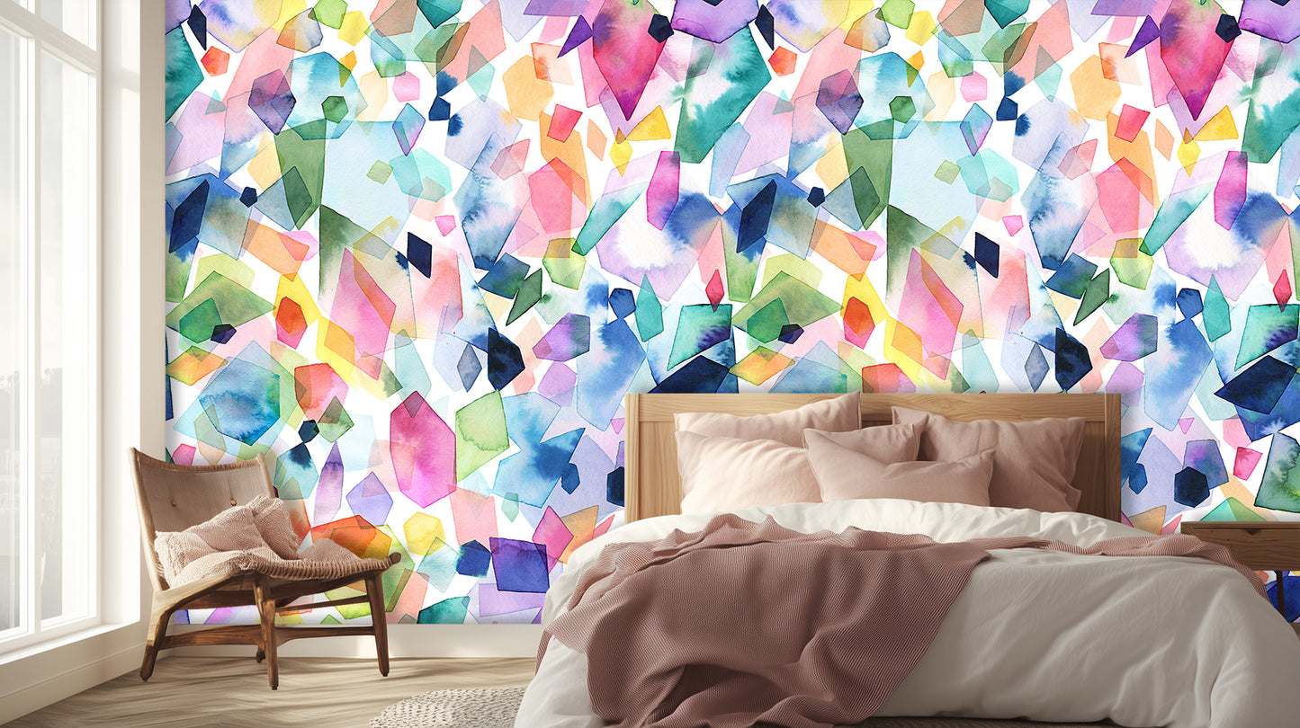 Vibrant Crystal Facets wall art - XWALLX