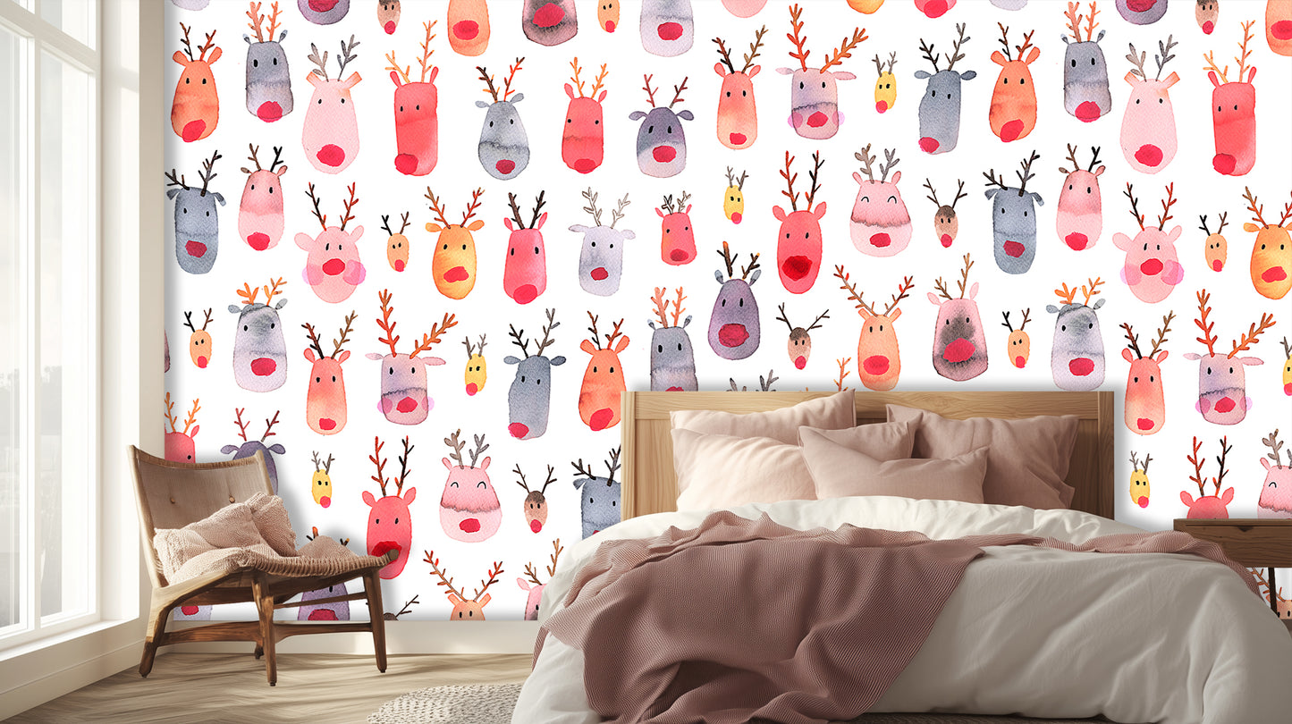 Watercolor Reindeer Art wall art - XWALLX