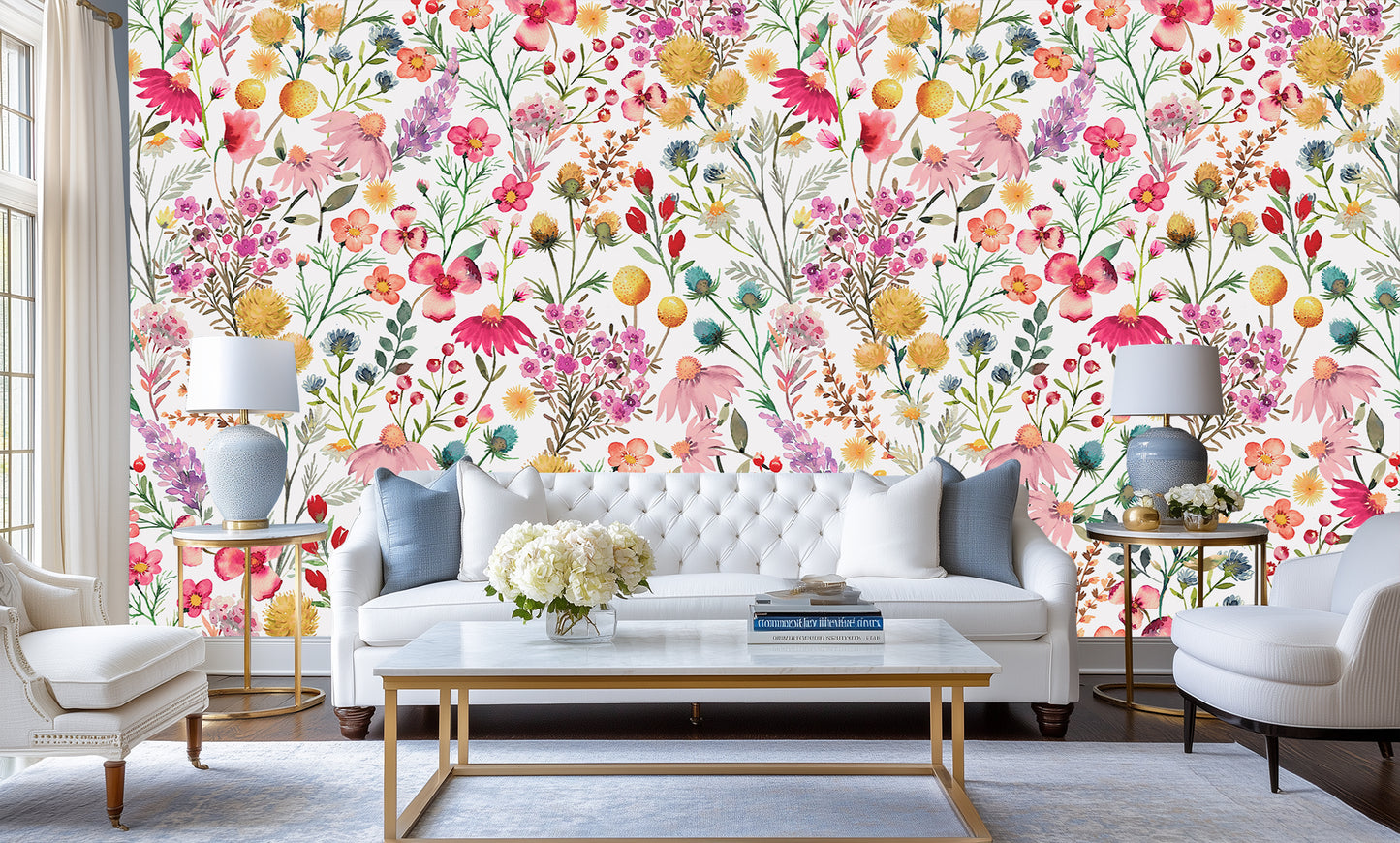 Vibrant Wildflower Arch wall decor - XWALLX