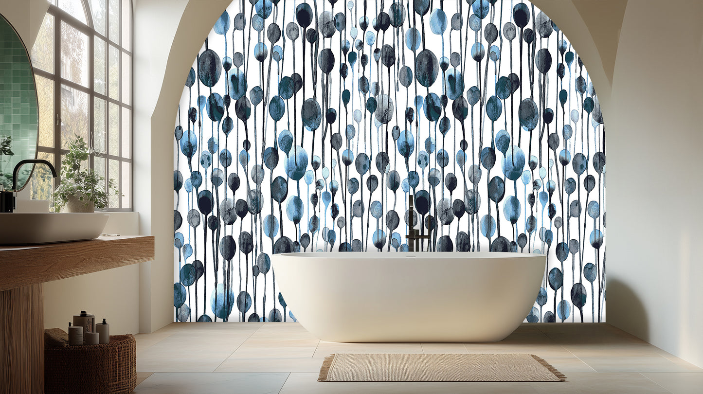 Abstract Watercolor Ovals wall mural - XWALLX