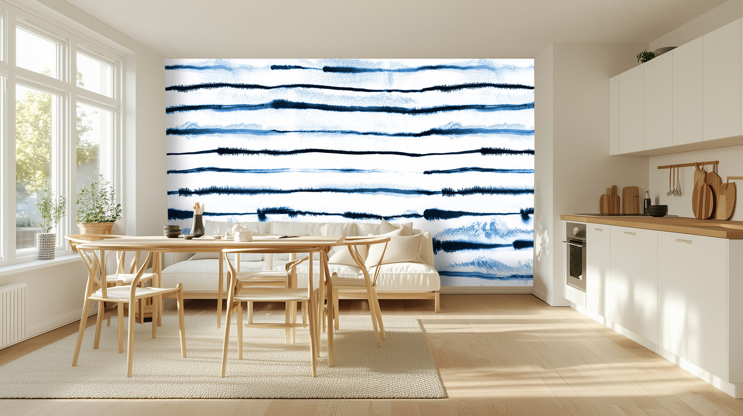Indigo Wash Stripe wallpaper - XWALLX