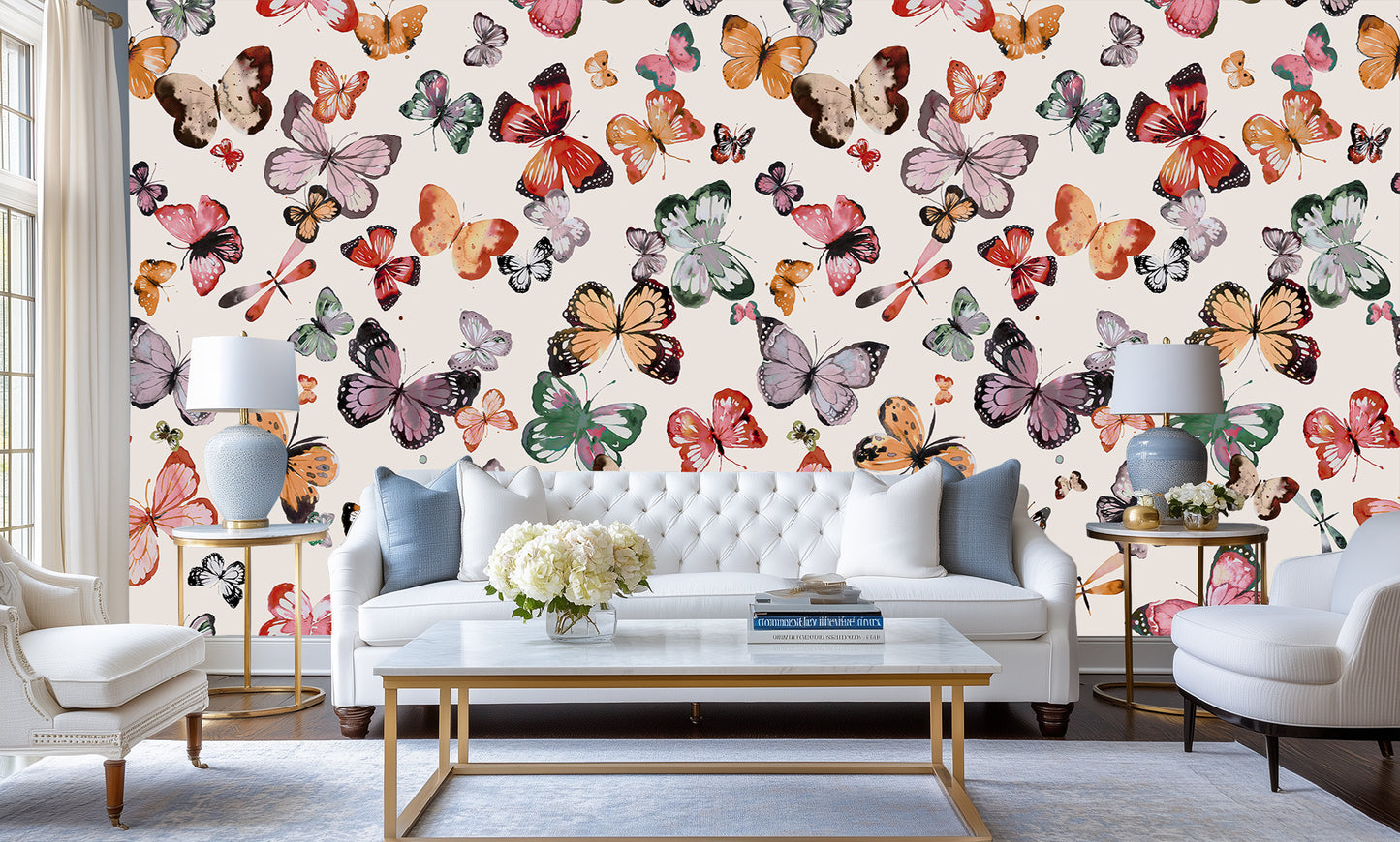 Watercolor Butterfly Haven wall decor - XWALLX