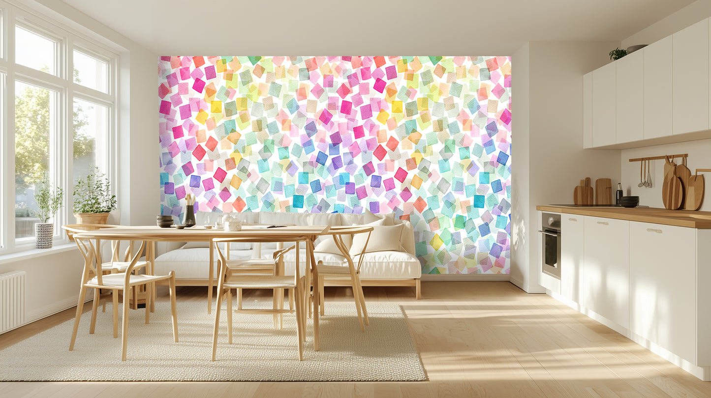 Watercolor Squares Cascade wallpaper - XWALLX