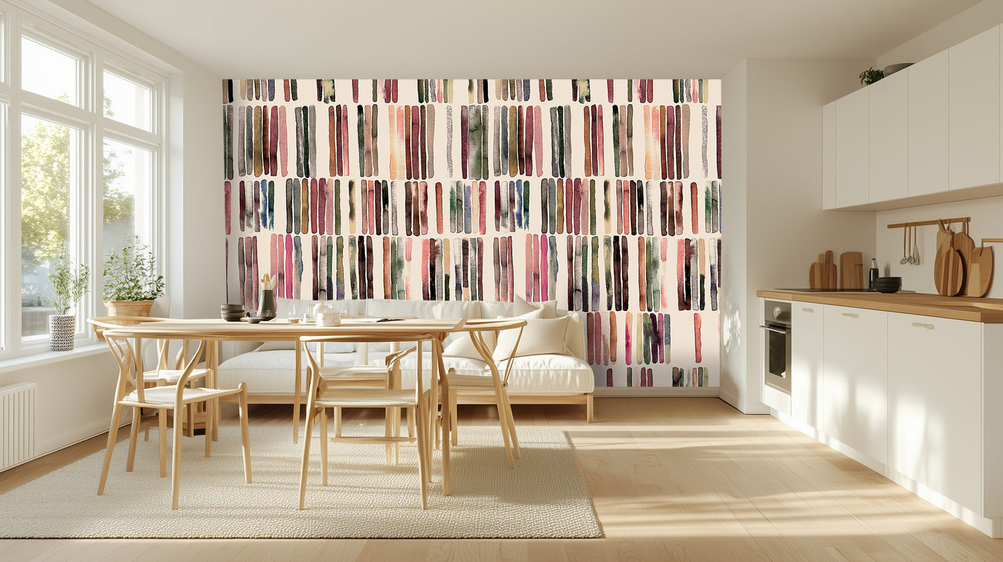 Expressive Brushstroke Stripe wallpaper - XWALLX